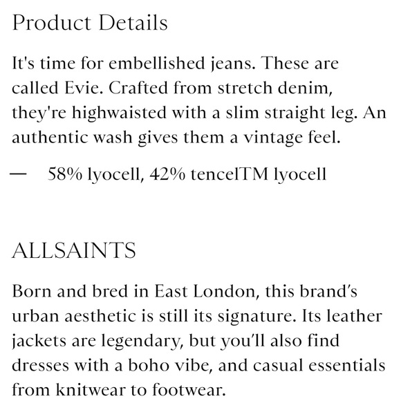 All Saints Evie jeans in excellent condition - Picture 4 of 13